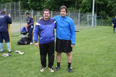Mit Hans Leitert bei den Stuttgarter Kickers im Jahr 2009